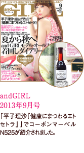 「平子理沙『健康にまつわるエトセトラ』」でコーボンマーベルが紹介されました。